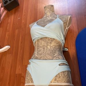 Light Blue Triangle Bikini Size 8